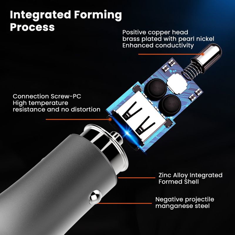 F002 3A dual-port output fast charging upgraded on-board fast charging3